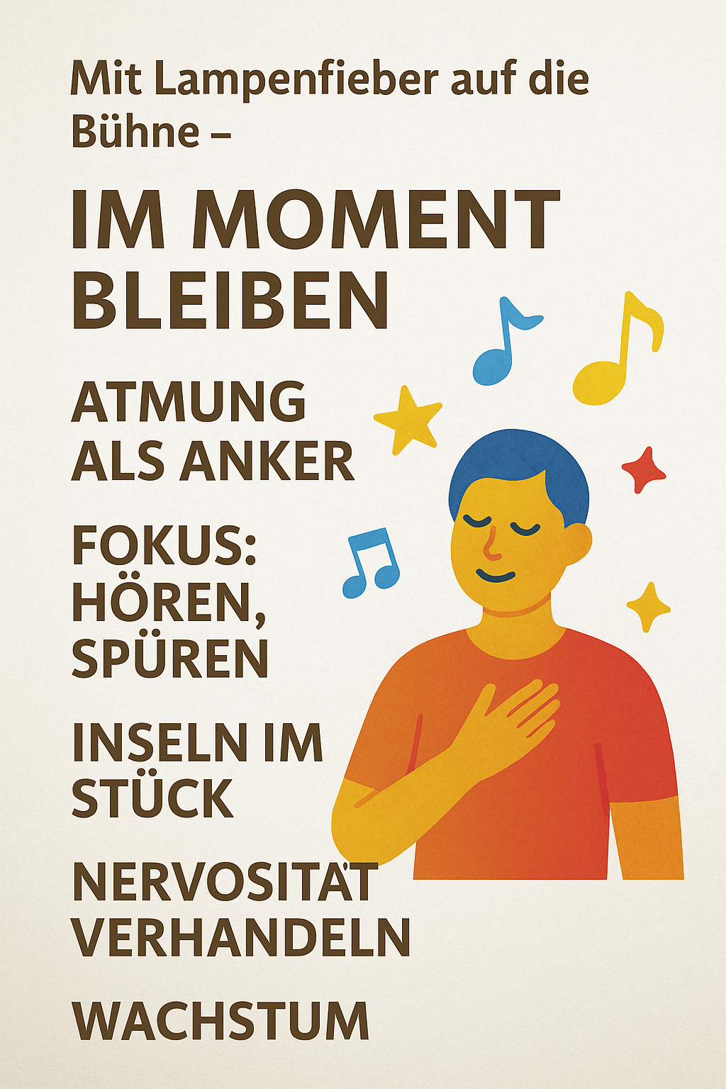 Mit Lampenfieber auf die Bühne – und trotzdem im Moment&nbsp;bleiben