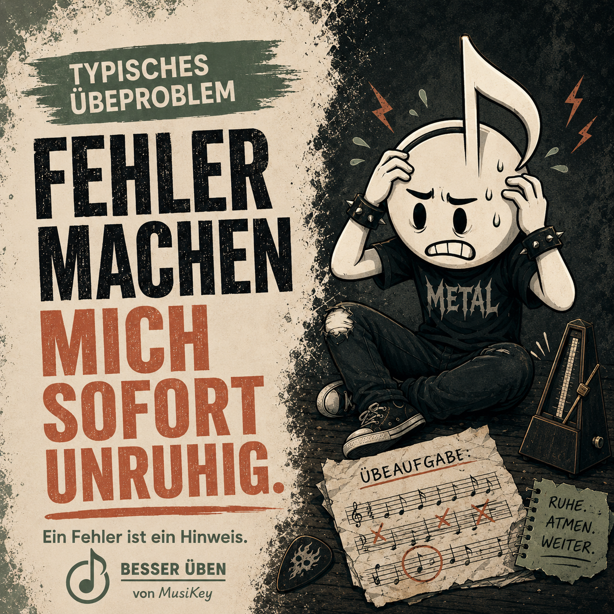 Fehler beim Üben.