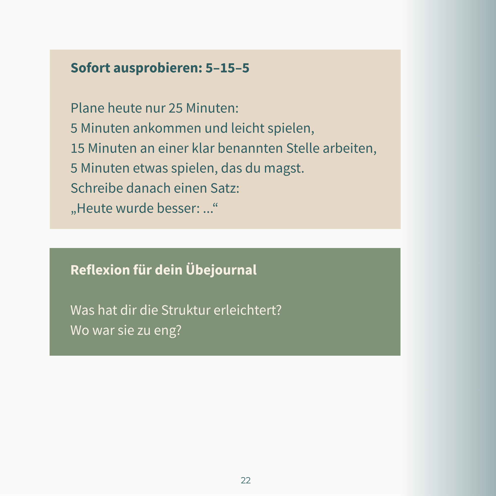 Besser Üben - Blick ins Buch