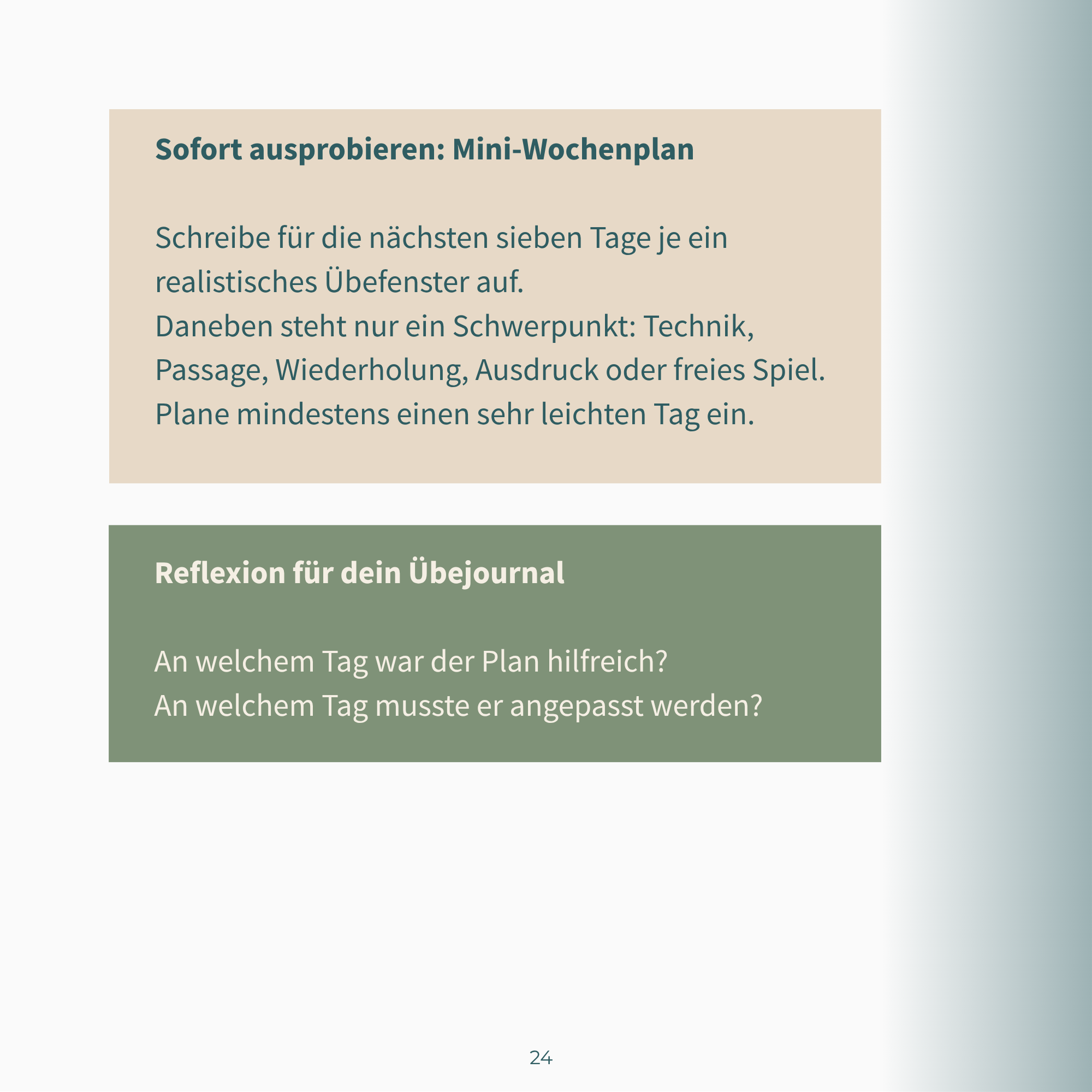 Besser Üben - Blick ins Buch